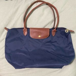 Longchamp - Large Le Pliage Tote Navy Blue